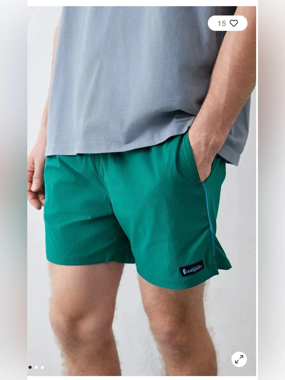 Cotopaxi Men’s Brinco Green Shorts Athletic Casual , size M